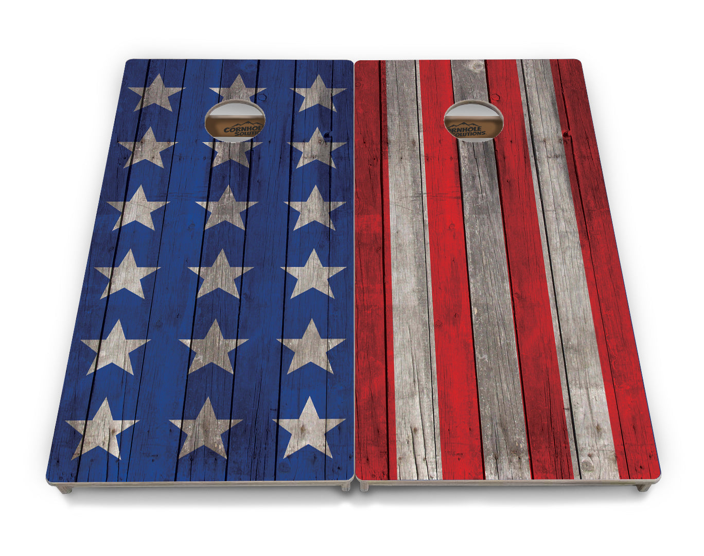 Regulation Cornhole Boards - Large Stars & Stripes Design Options - 2'x4' Regulation Cornhole Set - 3/4″ Baltic Birch + UV Direct Print + UV Clear Coat