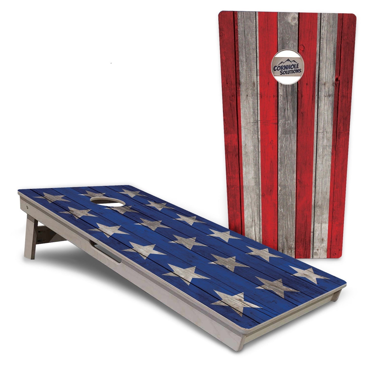 Regulation Cornhole Boards - Large Stars & Stripes Design Options - 2'x4' Regulation Cornhole Set - 3/4″ Baltic Birch + UV Direct Print + UV Clear Coat