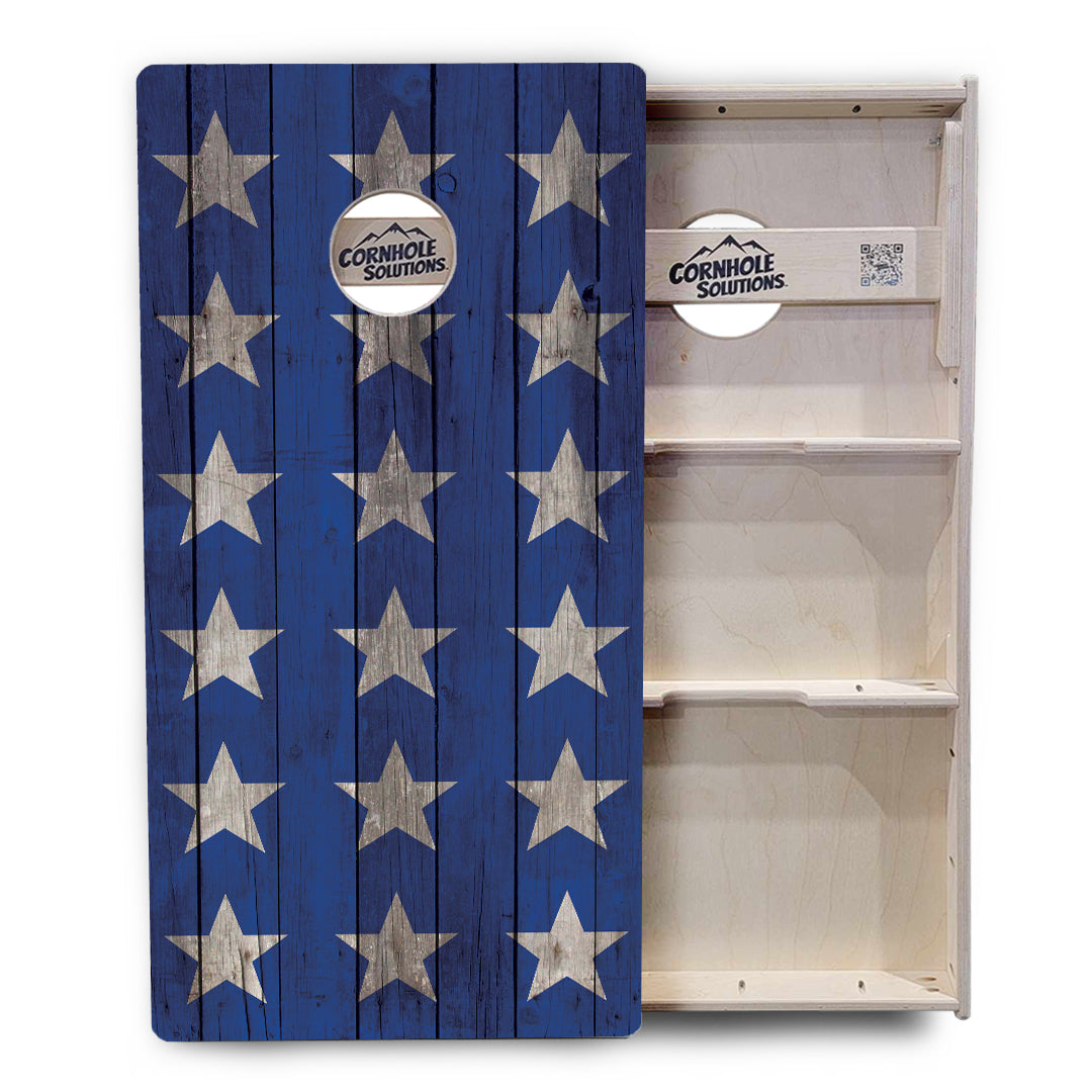 Regulation Cornhole Boards - Large Stars & Stripes Design Options - 2'x4' Regulation Cornhole Set - 3/4″ Baltic Birch + UV Direct Print + UV Clear Coat