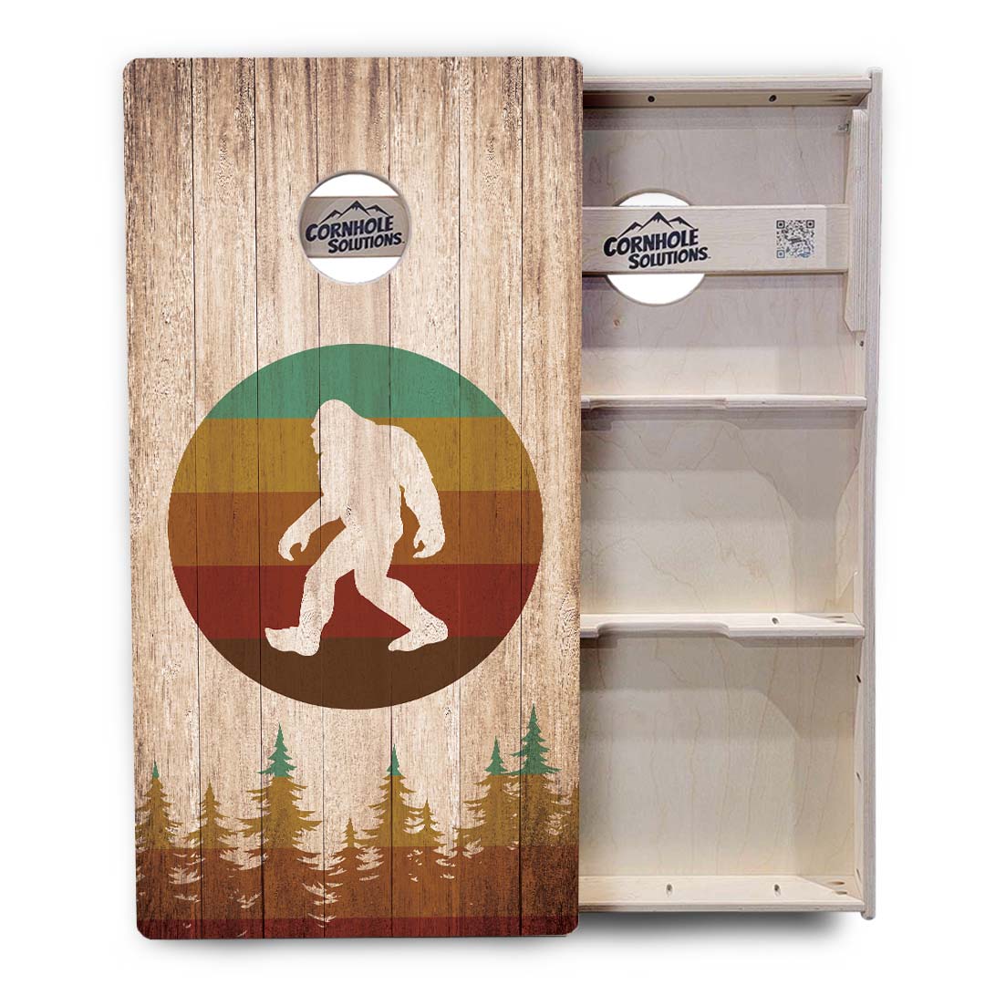 Regulation Conrhole Boards - Bigfoot Circle - 2'x4' Regulation Cornhole Set - 3/4″ Baltic Birch - UV Direct Print + UV Clear Coat