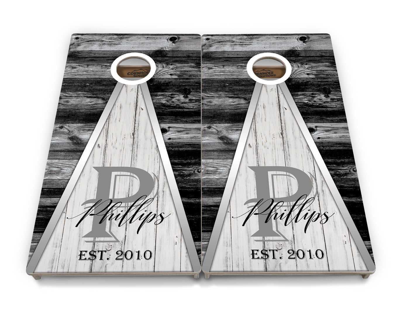 Regulation Wedding Cornhole Set - Wedding Triangle 2'x4' Regulation Cornhole Set - 3/4" Baltic Birch +UV Direct Print +UV Clear Coat