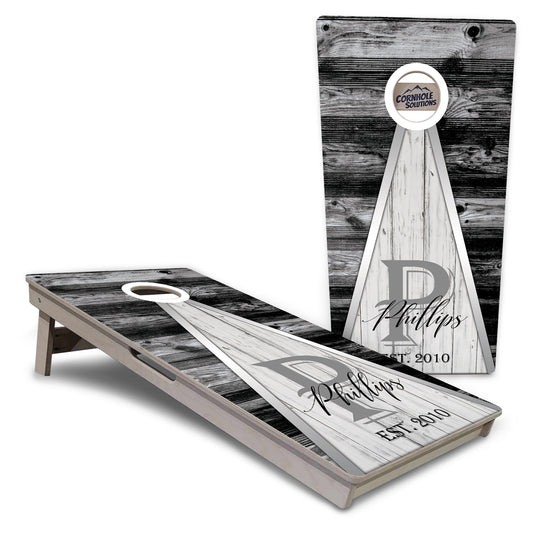 Regulation Wedding Cornhole Set - Wedding Triangle 2'x4' Regulation Cornhole Set - 3/4" Baltic Birch +UV Direct Print +UV Clear Coat