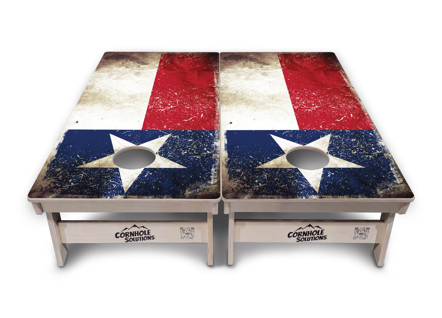 Regulations Cornhole Boards - Rustic Texas & Mexican Flag Design Options - 2'x4' Regulation Cornhole Set - 3/4″ Baltic Birch + UV Direct Print + UV Clear Coat