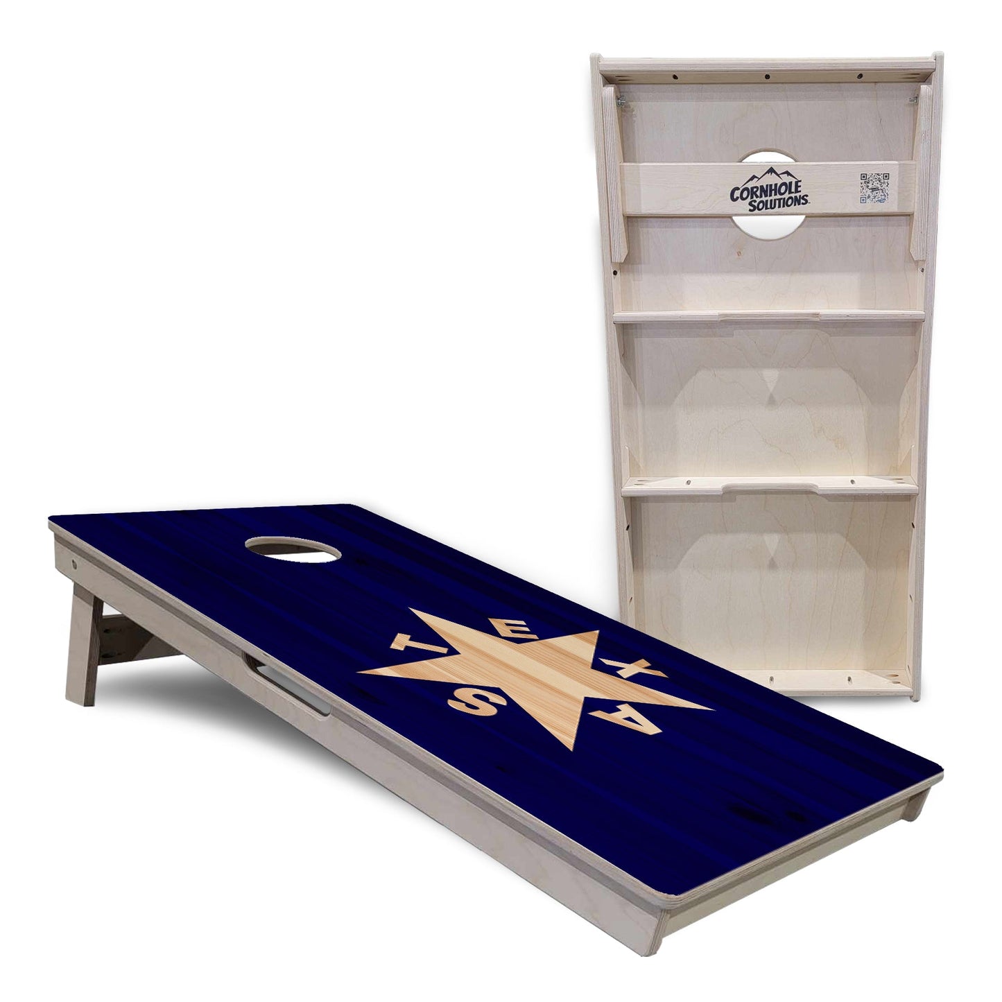 Regulation Cornhole Boards - Texas Star Design - 2'x4' Regulation Cornhole Set - 3/4″ Baltic Birch + UV Direct Print + UV Clear Coat