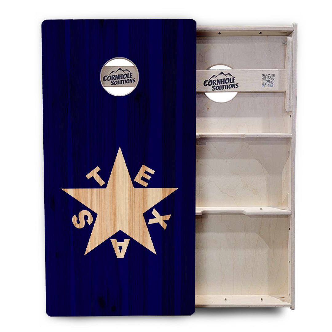 Regulation Cornhole Boards - Texas Star Design - 2'x4' Regulation Cornhole Set - 3/4″ Baltic Birch + UV Direct Print + UV Clear Coat