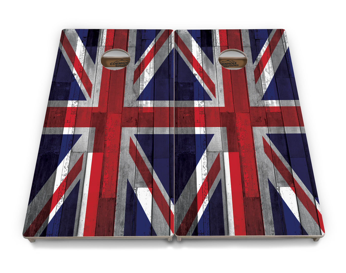 Regulation Cornhole Boards - USA / Canada / Union Jack Plank Flag Design Options - 2'x4' Regulation Cornhole Set - 3/4″ Baltic Birch + UV Direct Print + UV Clear Coat