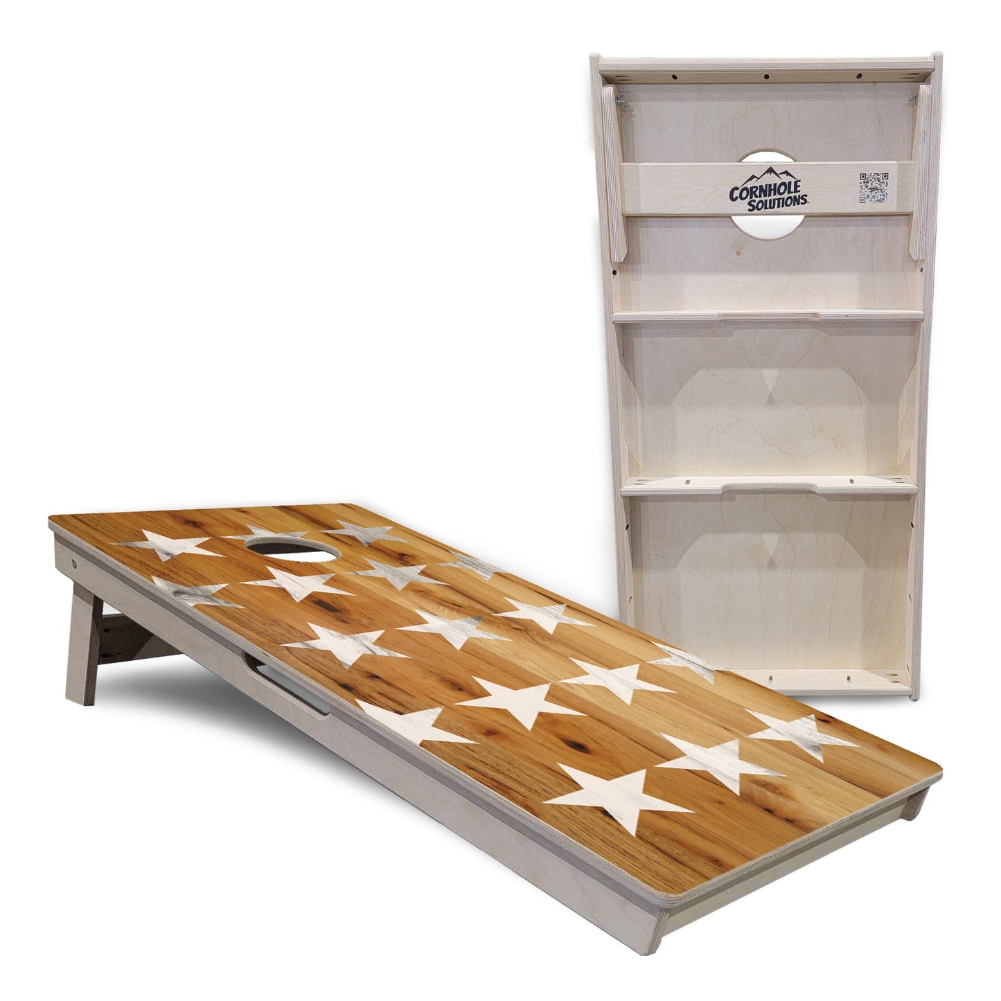 Regulation Cornhole Boards - Large Stars & Stripes Design Options - 2'x4' Regulation Cornhole Set - 3/4″ Baltic Birch + UV Direct Print + UV Clear Coat