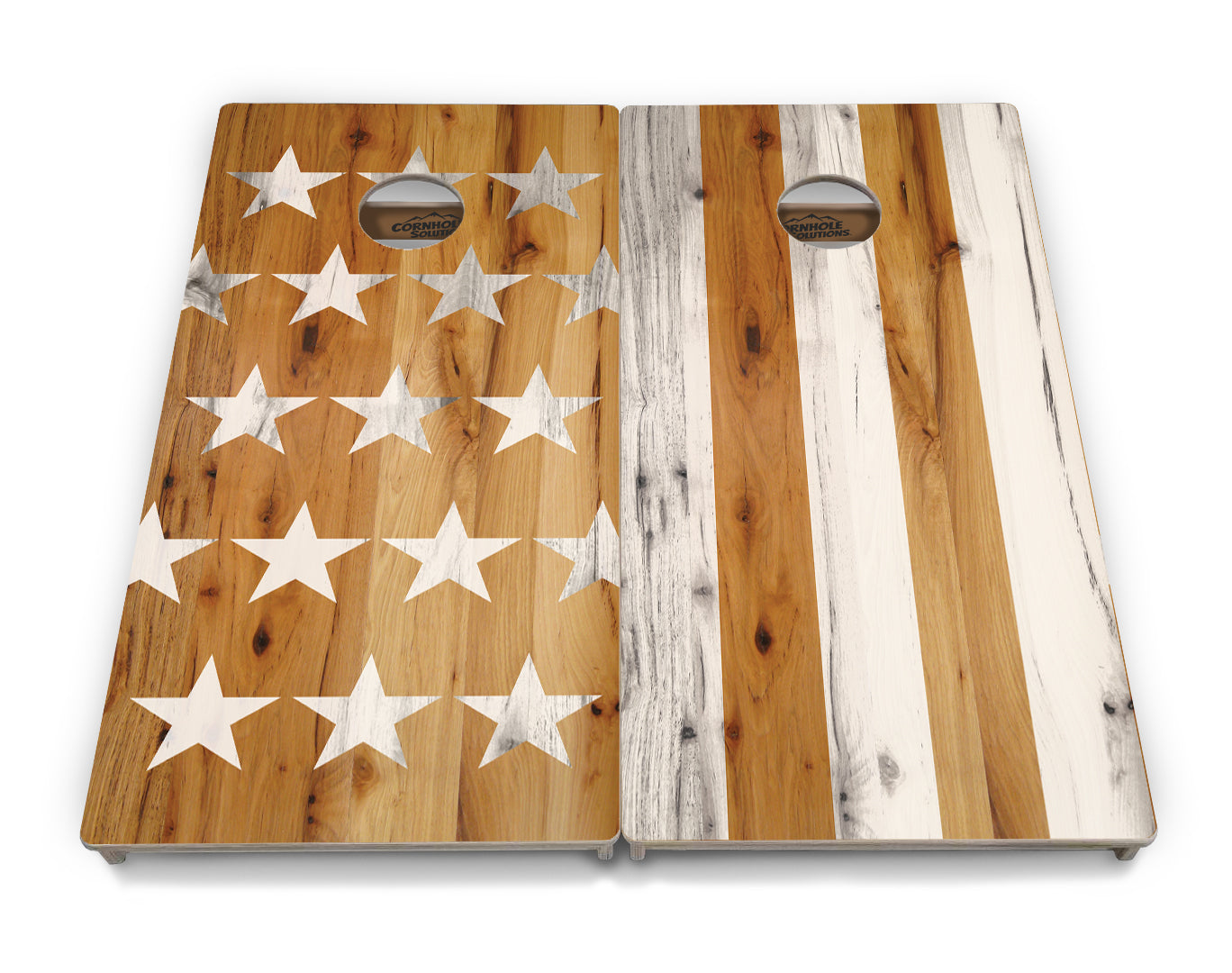 Regulation Cornhole Boards - Large Stars & Stripes Design Options - 2'x4' Regulation Cornhole Set - 3/4″ Baltic Birch + UV Direct Print + UV Clear Coat