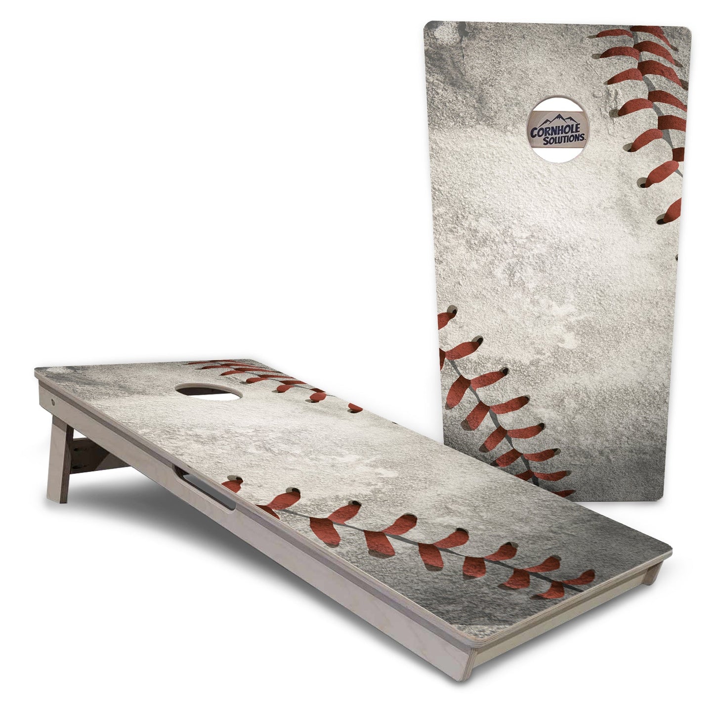 Regulation Cornhole Boards - Worn Baseball & Glove Design Options - 2'x4' Regulation Cornhole Set - 3/4″ Baltic Birch + UV Direct Print + UV Clear Coat